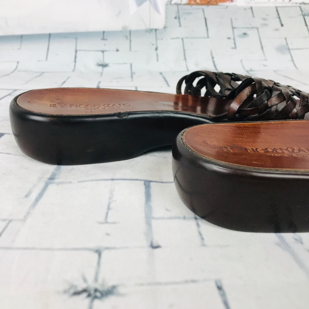 FIORENZATO PICASSO Made Italy Leather Slides EUC - Picture 6 of 8